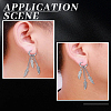 4Pcs Stainless Steel Hoop Earrings for Women EJEW-LP0001-56-4