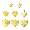 8Pcs 8 Styles Brass Locket Pendants KK-CJ0003-60-1