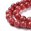 Dyed Natural Jade Beads Strands G-D434-8mm-08-1-6