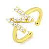 Rack Plating Brass Open Cuff Rings for Women RJEW-F162-01G-N-1
