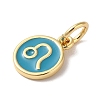 Real 18K Gold Plated Brass Enamel Charms KK-L216-001G-H05-2