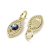 Real 18K Gold Plated Brass Micro Pave Cubic Zirconia Pendants KK-L209-069G-05-2