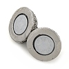 Brass Micro Pave Clear Cubic Zirconia Magnetic Clasps KK-A230-02C-P-2