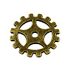 Tibetan Style Alloy Gear Pendants X-TIBEP-5307-AB-FF-1