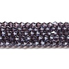 Transparent Electroplate Glass Beads Strands EGLA-A039-T4mm-A04-1