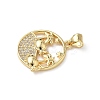 Brass Micro Pave Cubic Zirconia Pendants KK-S337-08G-F-2