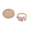 Natural Amethyst Finger Rings RJEW-TA00221-02-3