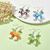 4 Pair 4 Style Acrylic Mushroom Dangle Earrings EJEW-TA00308-2