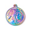 Ion Plating(IP) 304 Stainless Steel Pendants STAS-C049-04M-1