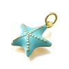 Brass Enamel Pendants X-KK-D295-16G-2