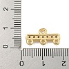 Rack Plating Brass Micro Pave Clear Cubic Zirconia Rectangle Chandelier Component Links LS-KKB-L215-037LG-3