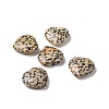 Natural Dalmatian Jasper Heart Love Stone G-I285-06M-1