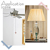 14Pcs 14 Colors Angel Glass Pearl & Alloy Charms Ceiling Fan Pull Chain Extenders PALLOY-HY00059-6