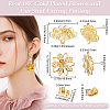 6 Pairs 2 Style Brass Stud Earring Findings KK-BBC0012-14-2