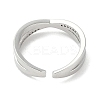 Brass Micro Pave Cubic Zirconia Open Cuff Ring RJEW-A040-06P-3