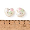 Printed Opaque Acrylic Beads OACR-B054-01C-3