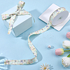 1Roll Single Face Printed Polyester Satin Ribbon SRIB-CY0001-47D-4