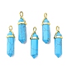 Synthetic Turquoise Pointed Pendants G-G025-01G-13-1