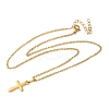 304 Stainless Steel Cross Pendant Necklaces for Women Men NJEW-Z063-02G-2