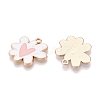 Rack Plating Alloy Enamel Pendants ENAM-N056-344E-2