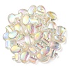 UV Plating Rainbow Iridescent Transparent Acrylic Beads OACR-C007-05C-3