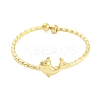 Real 18K Gold Plated 304 Stainless Steel Open Cuff Rings for Women LS-RJEW-B061-02G-04-2