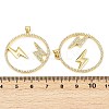 Brass Micro Pave Cubic Zirconia Pendants KK-S526-58G-3