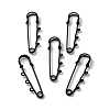 Spray Painted Iron Safety Pins Brooch Findings IFIN-WH0071-09F-1