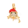 Brass Micro Pave Cubic Zirconia Pendant Bails KK-C076-26G-1