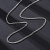 Brass Cuban Link Chain Necklaces for Women NJEW-D302-57P-4