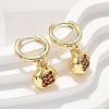 Brass Cubic Zirconia Hoop Earrings EJEW-Q015-02G-C-5