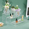 3Pcs 3 Sizes Marble Textured Acrylic Action Figure Display Risers ODIS-WH0030-52-5