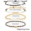 4Pcs 4 Styles Glass Seed Bead Stretch Bracelet Set FG0392-2-5