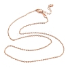 Brass Cable Chain Necklaces for Women NJEW-D302-48RG-4