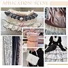 2Pcs 2 Colors Polyester Pleated Lace Trim Ribbon OCOR-PH0002-77A-6