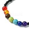 Natural & Synthetic Mixed Gemstone & Glass Seed Beaded Stretch Bracelet for Women BJEW-JB09658-3