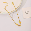 Double Fish 304 Stainless Steel Link Anklets for Women FS-WG2E8EF-01-4