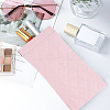 6Pcs 6 Colors Rectangle with Rhombus Pattern PU Imitation Leather Eyeglasses Pouch AJEW-CP0005-57-5