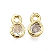 Brass Rhinestone Pendants KK-V002-29G-1