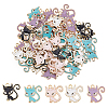 40PCS 5Colors Alloy with Enamal Pendants PALLOY-DC0001-66-1