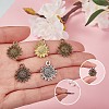 80Pcs 4 Colors Tibetan Style Alloy Pendants FIND-SZ0001-84-4