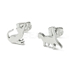 Non-Tarnish Cute Little Animal Theme 304 Stainless Steel Stud Earrings EJEW-B041-02D-P-1