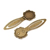 Iron Bookmark Cabochon Setting X-PALLOY-S033-09AB-NR-4