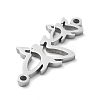 Non-Tarnish 304 Stainless Steel Connector Charms STAS-D036-03B-P-2