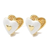 Brass Micro Pave Cubic Zirconia Hoop Earrings KK-CBA98BA-08G-D-4