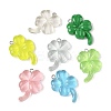 Transparent Resin Clover Pendants CRES-B023-03-1