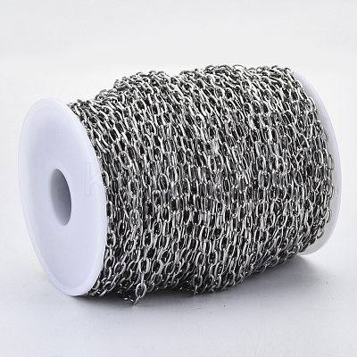 Tarnish Resistant 304 Stainless Steel Cable Chains CHS-S001-10A-P-1