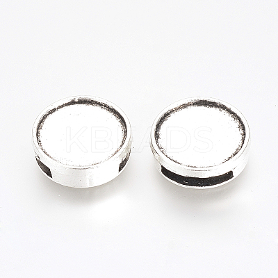 Tibetan Style Alloy Slide Charms Cabochon Settings LS-X-PALLOY-Q341-04AS-LF-1