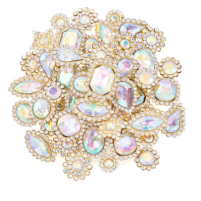 100Pcs Teardrop/Heart/Star Sew on Rhinestones FIND-TA0006-69B-1