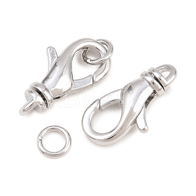 Brass Lobster Claw Clasps KK-H287-08B-P-1